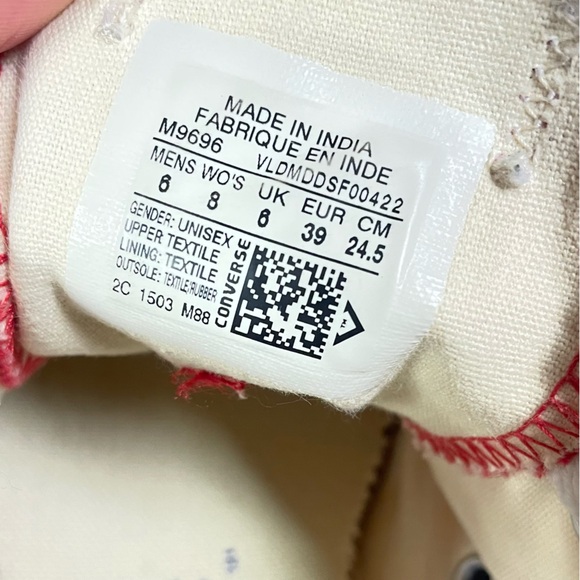 Converse Classic Red and White Sneakers - Picture 10 of 12